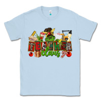 Dusty Blue teacher claus christmas Classic Tee - CowGirlArtShop
