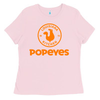Bubblegum Pink Resto Popeyes Art Ladies Tee - artisFamous