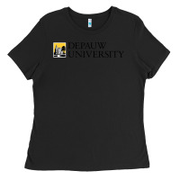 Black Depauw College Ladies Tee - artisFamous