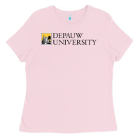 Bubblegum Pink Depauw College Ladies Tee - artisFamous