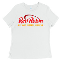White Resto Red Robin Ladies Tee - artisFamous