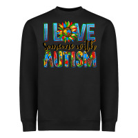 Black ı love someone with autism Heavyweight Sweatshirt - AdoDesignShop