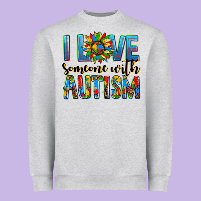 ı Love Someone With Autism Heavyweight Sweatshirt Designed By Adodesignshop