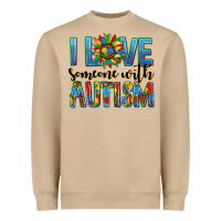 Mushroom ı love someone with autism Heavyweight Sweatshirt - AdoDesignShop