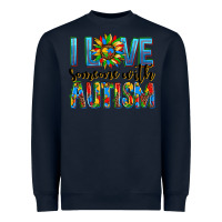 Navy ı love someone with autism Heavyweight Sweatshirt - AdoDesignShop