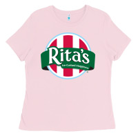 Bubblegum Pink Rita's Italian Cafe Ladies Tee - artisFamous