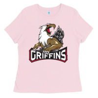 Bubblegum Pink The Griffins, Grand Rapids Ladies Tee - artisFamous