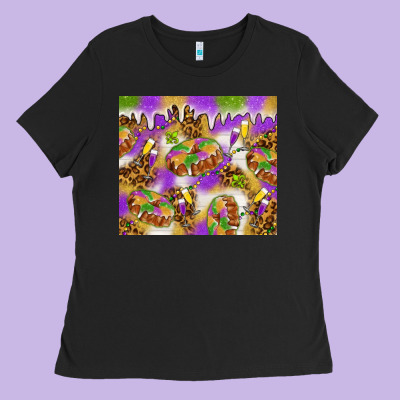 Mardi Gras With King Cake Tumbler Ladies Tee Designed By Howdyjamesfarm
