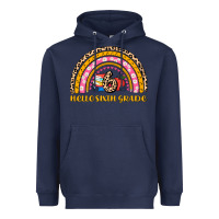 Navy back to school rainbow hello sixth grade Heavyweight Hoodie - AdoDesignShop
