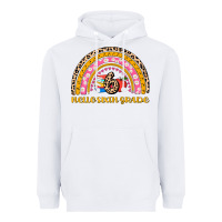 White back to school rainbow hello sixth grade Heavyweight Hoodie - AdoDesignShop
