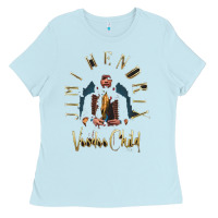 Baby Blue jimi hendrix Ladies Tee - artisFamous