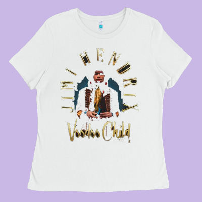 Jimi Hendrix Ladies Tee Designed By Artisfamous