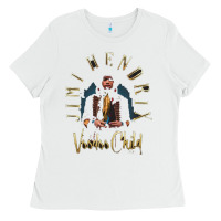 White jimi hendrix Ladies Tee - artisFamous