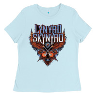 Baby Blue linyrd skynyrd Ladies Tee - artisFamous