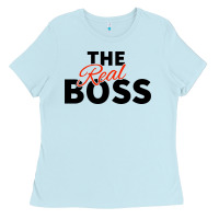 Baby Blue the real boss matching couple Ladies Tee - artisFamous