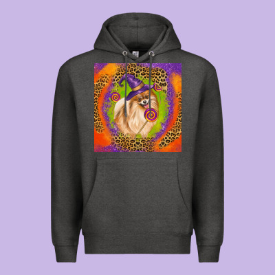 Halloween Pomeranian Dog Premium Hoodie Designed By Lillyallendesigns