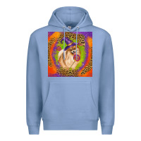 Colony Blue Halloween Pomeranian Dog Premium Hoodie - LillyAllenDesigns