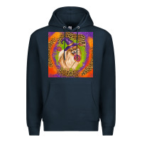 Navy Halloween Pomeranian Dog Premium Hoodie - LillyAllenDesigns
