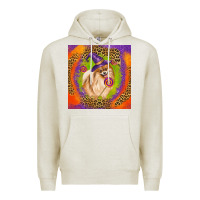 Oatmeal Heather Halloween Pomeranian Dog Premium Hoodie - LillyAllenDesigns