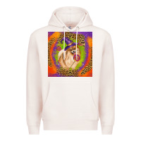 Pale Pink Halloween Pomeranian Dog Premium Hoodie - LillyAllenDesigns