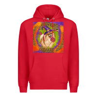 Red Halloween Pomeranian Dog Premium Hoodie - LillyAllenDesigns