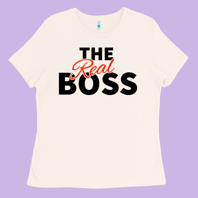 The Real Boss Matching Couple Ladies Tee Designed By Artisfamous