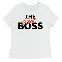 White the real boss matching couple Ladies Tee - artisFamous