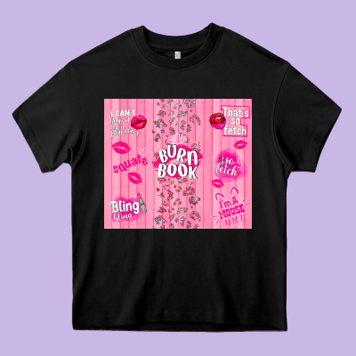 Burn Book Heavy Core Tee Designed By Tumblerdesignbyshophia