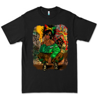 Black juneteenth black woman fashion girl Premium Tee - CowGirlArtShop