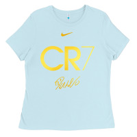 Baby Blue cr7 graphic Ladies Tee - artisFamous