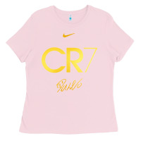 Bubblegum Pink cr7 graphic Ladies Tee - artisFamous
