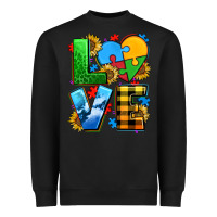 Black love with heart sunflower Heavyweight Sweatshirt - AdoDesignShop