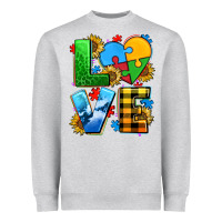 Love With Heart Sunflower Heavyweight Sweatshirt | Teevron