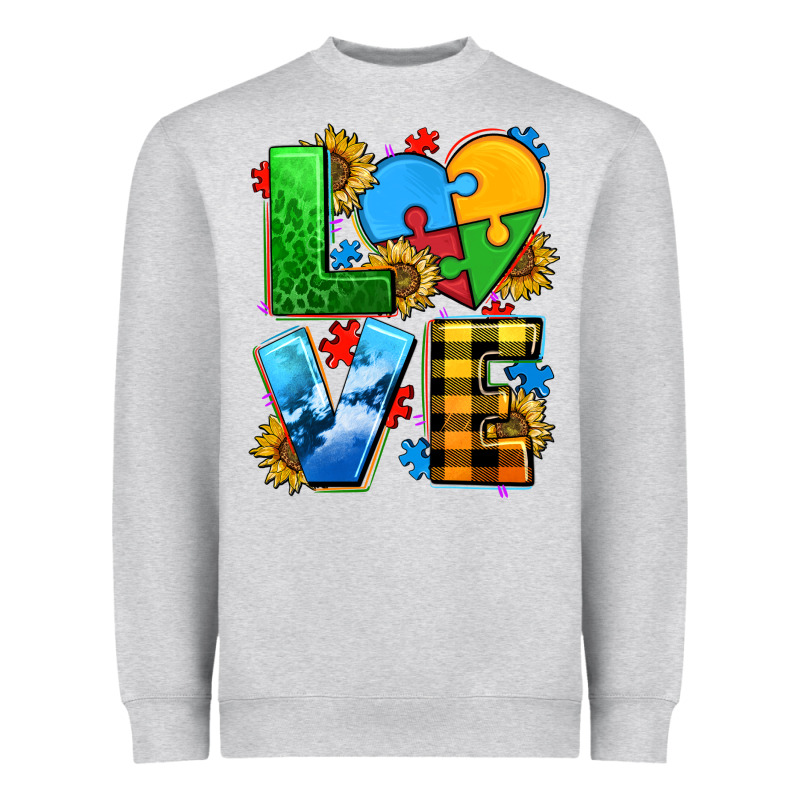 Love With Heart Sunflower Heavyweight Sweatshirt by AdoDesignShop | Teevron