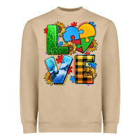 Mushroom love with heart sunflower Heavyweight Sweatshirt - AdoDesignShop