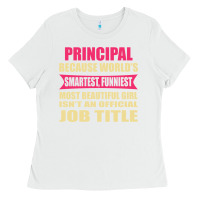 White principal funniest isn't a jobtitle Ladies Tee - artisFamous