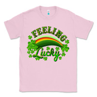 Bubblegum Pink Feeling lucky with rainbow Classic Tee - RanaPortraitStore