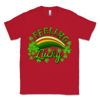 Red Feeling lucky with rainbow Classic Tee - RanaPortraitStore