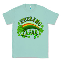 Seafoam Feeling lucky with rainbow Classic Tee - RanaPortraitStore