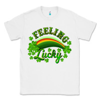 White Feeling lucky with rainbow Classic Tee - RanaPortraitStore