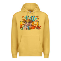 Antique Gold hello fall heifer cow Premium Hoodie - RanaPortraitStore