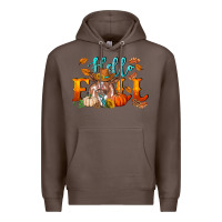Coffee hello fall heifer cow Premium Hoodie - RanaPortraitStore
