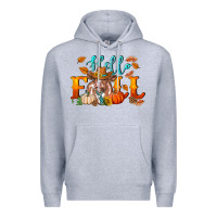 Heather Grey hello fall heifer cow Premium Hoodie - RanaPortraitStore