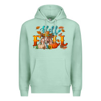 Seafoam hello fall heifer cow Premium Hoodie - RanaPortraitStore