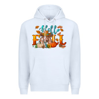 White hello fall heifer cow Premium Hoodie - RanaPortraitStore