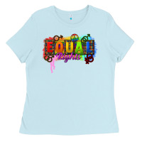 Baby Blue Equal rights Ladies Tee - CowGirlArtShop