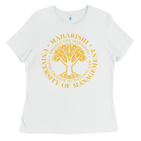 White Maharishi International College Ladies Tee - artisFamous