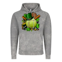 Cloud Rock st.patrick's day softball Vintage Hoodie - FaDigitalArtStudio