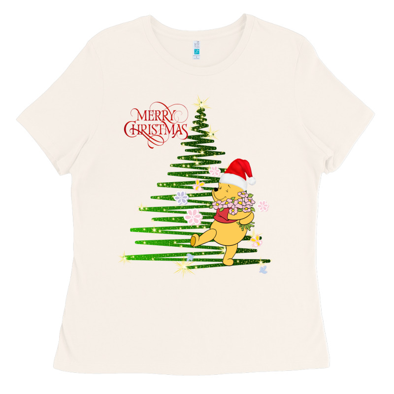 Winnie The Pooh- Merry Christmas Ladies Tee by artisFamous | Teevron