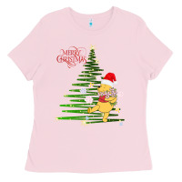 Bubblegum Pink Winnie The Pooh- Merry christmas Ladies Tee - artisFamous